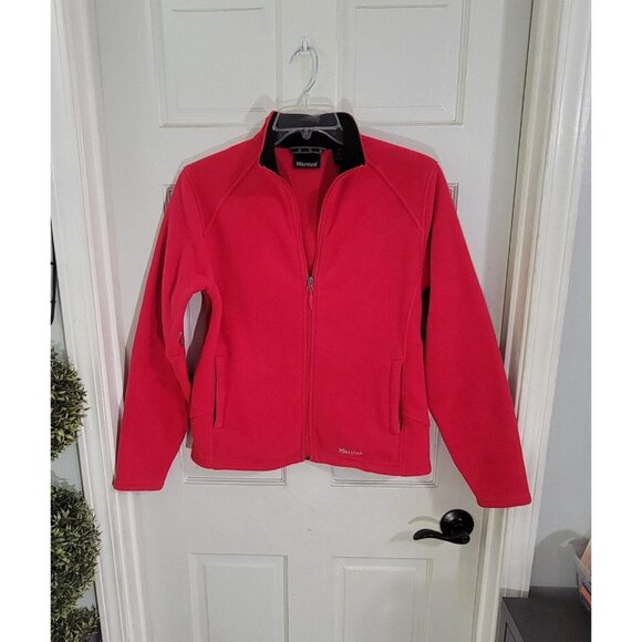 Marmot Polartec Womens Hot Pink Full Zip Fleece Jacket Long‎ Sleeve Size L - Picture 3 of 12